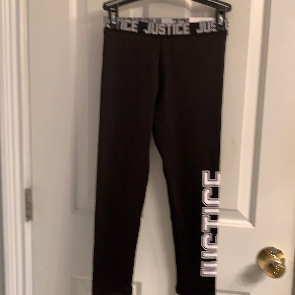 NWT-Girls Justice Black Pull-On Leggings